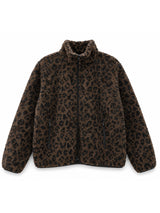 Printed Teddy-Fleece Jacket chocolate brown/printed
