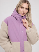 Fabric Blocking Jacket grape pink/natural