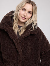 Faux-Fur Coat black coffee