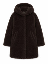 Faux-Fur Coat black coffee