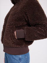 Faux-Fur Blouson black coffee
