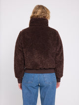 Faux-Fur Blouson black coffee