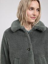 Faux-Fur Button Jacket light bottle