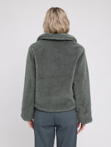 Faux-Fur Button Jacket light bottle