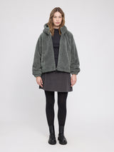 Faux-Fur Hooded Jacket light bottle