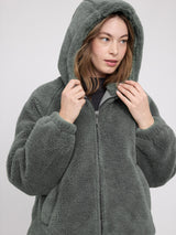 Faux-Fur Hooded Jacket light bottle
