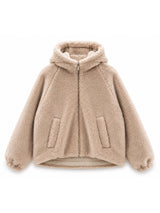 Faux-Fur Hooded Jacket natural