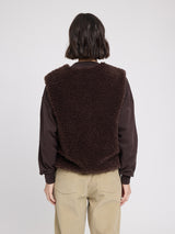 Faux-Fur Vest black coffee
