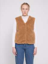 Faux-Fur Vest fawn