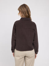 Corduroy Shacket dark chocolate