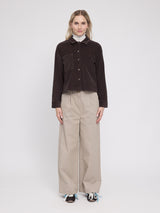 Pocket Corduroy Shirt dark chocolate