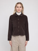 Pocket Corduroy Shirt dark chocolate