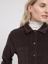 Pocket Corduroy Shirt dark chocolate