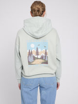 Back Print Hoodie light aqua/off the grid