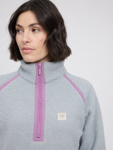 Teddy-Fleece Half-Zip ice blue