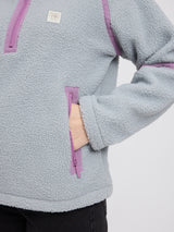 Teddy-Fleece Half-Zip ice blue
