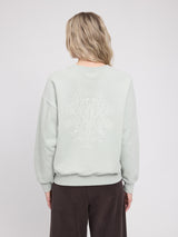 Back Print Sweatshirt light aqua/floral