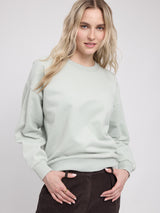 Back Print Sweatshirt light aqua/floral