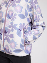 Printed Fleece Zip Jacket light taupe/winter floral