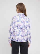 Printed Fleece Zip Jacket light taupe/winter floral