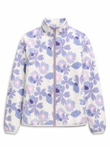 Printed Fleece Zip Jacket light taupe/winter floral