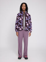 Printed Fleece Jacket brown/winter floral