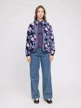 Printed Fleece Jacket dark blue/winter floral
