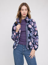 Printed Fleece Jacket dark blue/winter floral