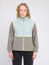 Material-Mix Zip Jacket ice green/eucalyptus