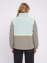 Material-Mix Zip Jacket ice green/eucalyptus