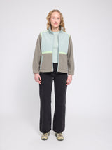 Material-Mix Zip Jacket ice green/eucalyptus
