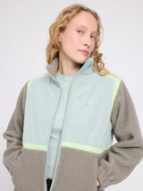 Material-Mix Zip Jacket ice green/eucalyptus