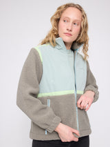 Material-Mix Zip Jacket ice green/eucalyptus