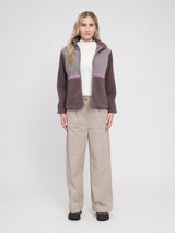Material-Mix Zip Jacket warm mud/sparrow
