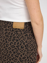 Printed Mini Denim Skirt chocolate brown/printed