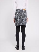 Printed Mini Denim Skirt grey/printed
