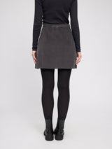 Corduroy Mini Skirt anthra