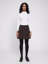 Corduroy Mini Skirt dark chocolate