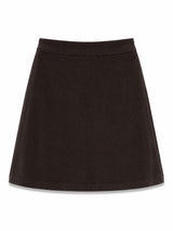 Corduroy Mini Skirt dark chocolate
