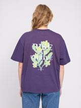 Back Print T-Shirt deep purple/rise