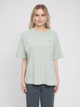 Back Print T-Shirt light aqua/courage