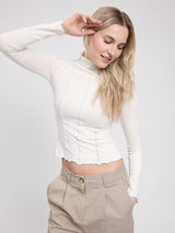 Babylock Hems Turtleneck Longsleeve offwhite