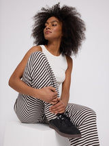 Striped Rib Jersey Pants black coffee/offwhite