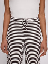 Striped Rib Jersey Pants black coffee/offwhite