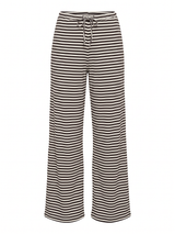 Striped Rib Jersey Pants black coffee/offwhite