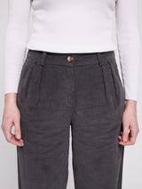 Pleated Corduroy Pants anthra