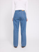 Wide Leg Denim Pants mid blue