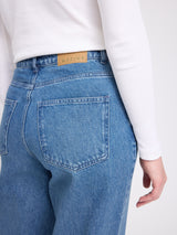 Wide Leg Denim Pants mid blue
