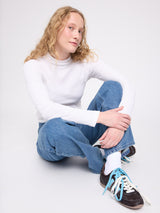 Wide Leg Denim Pants mid blue