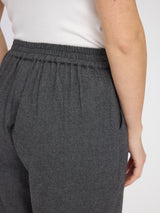 Wide Leg Flannel Pants anthracite mel.